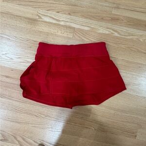 Red lululemon tennis skirt